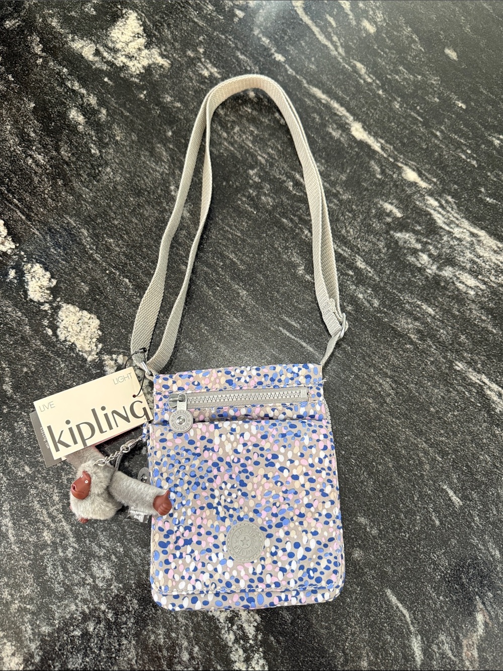 Kipling Crossbody Bag in Lavender Confetti